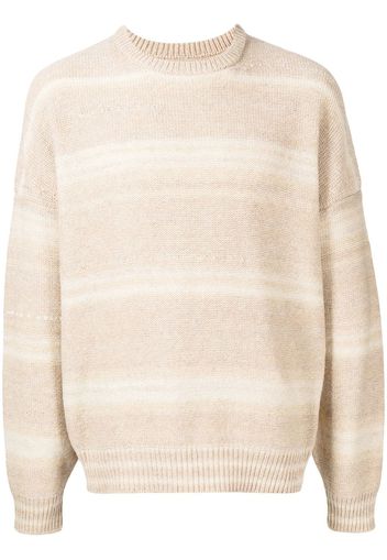 visvim striped crew-neck sweater - Nude