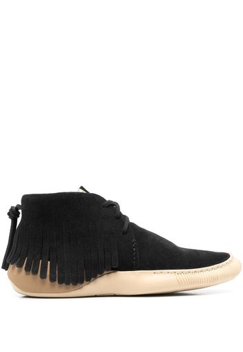 visvim fringed suede desert boots - Schwarz