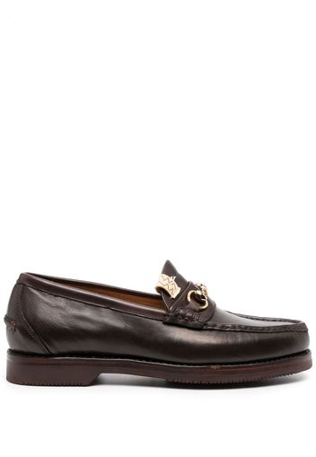 visvim Abarth Moc-Folk leather loafers - Braun