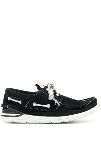 visvim Hockney Folk suede boat shoes - Schwarz