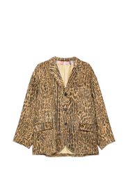 visvim Bowen leopard-print blazer - Nude