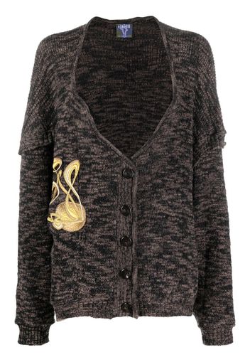 VITELLI embroidered-detail knit cardigan - Braun