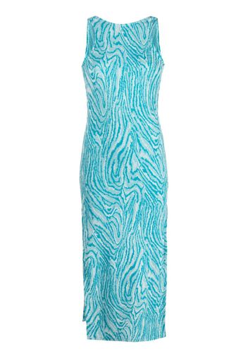 VITELLI sleeveless knitted midi dress - Blau