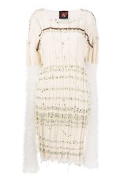 VITELLI multi-knit midi jumper dress - Nude