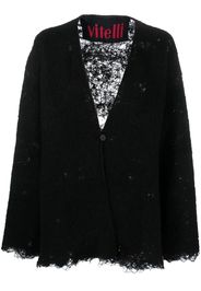 VITELLI distressed-effect knit cardigan - Schwarz