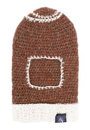 VITELLI contrast-stitch crochet-knit balaclava - Braun