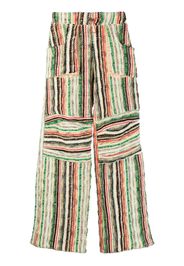 VITELLI stripe-print cotton-blend trousers - Nude