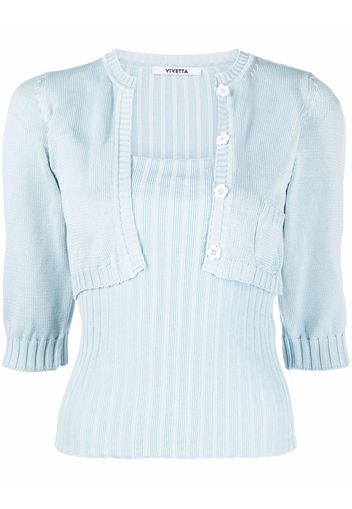 Vivetta ribbed-knit two-piece jumper - Blau