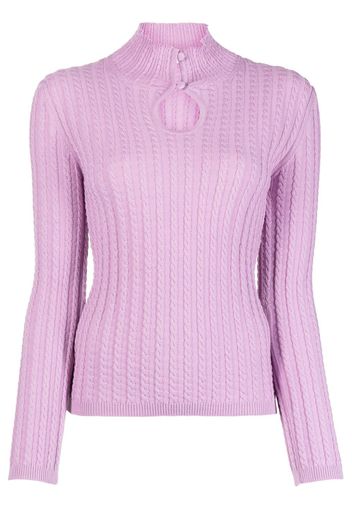 Vivetta ribbed-knit cut-out top - Violett