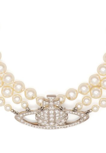 Vivienne Westwood Orb pearl-detail necklace - Silber