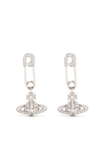 Vivienne Westwood safety pin detail earrings - Silber