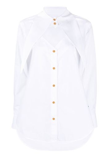 Vivienne Westwood deconstructed button-up shirt - Weiß