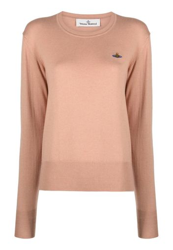 Vivienne Westwood Orb-logo embroidery cotton-cashmere jumper - Nude