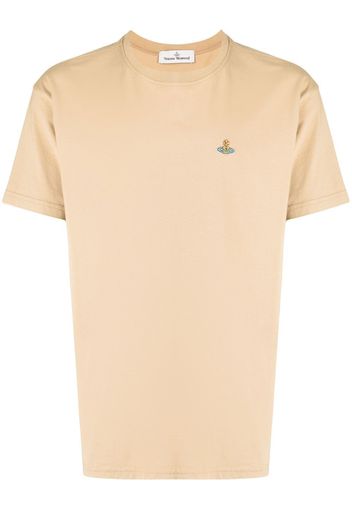 VIVIENNE WESTWOOD Orb-logo short-sleeved T-shirt - Braun