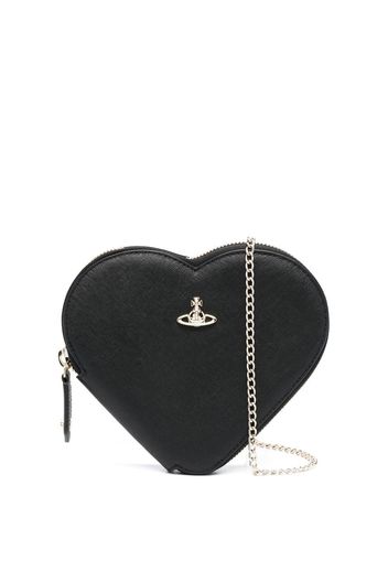 Vivienne Westwood heart-shape signature-Orb crossbody bag - Schwarz