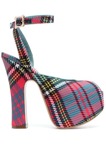 Vivienne Westwood Vargas 160mm checked pumps - Blau