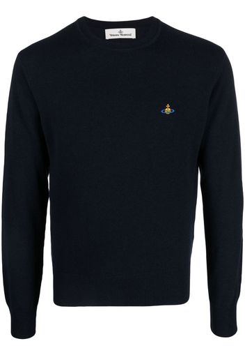 Vivienne Westwood Orb embroidered-logo jumper - Blau