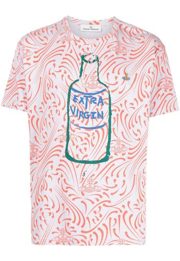 Vivienne Westwood T-Shirt mit grafischem Print - Violett