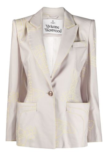 Vivienne Westwood Orb-print wool blazer - Nude