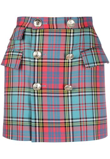 Vivienne Westwood high-waisted check-pattern skirt - Blau