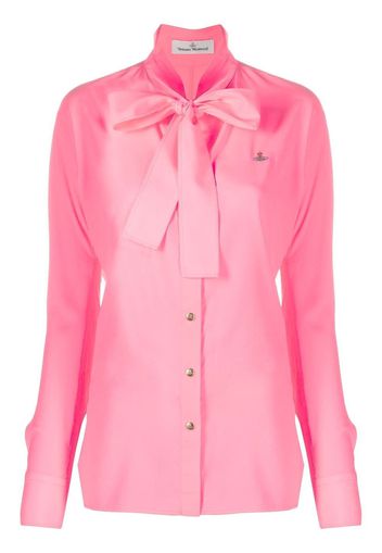 Vivienne Westwood long-sleeve pussy-bow shirt - Rosa