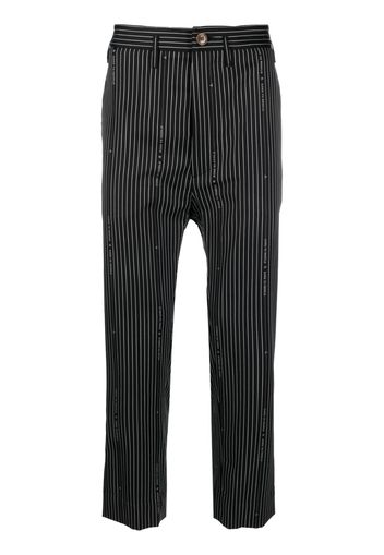 Vivienne Westwood Cruise stripe-print cropped trousers - Schwarz