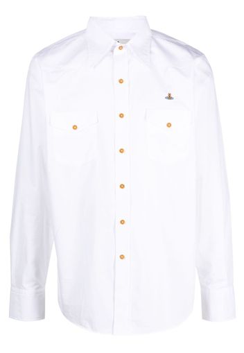 Vivienne Westwood logo-print cotton shirt - Weiß