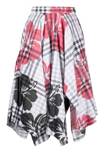 Vivienne Westwood floral-print asymmetric skirt - Grau