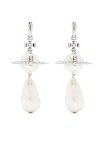 Vivienne Westwood Aleska signature-Orb earrings - Silber