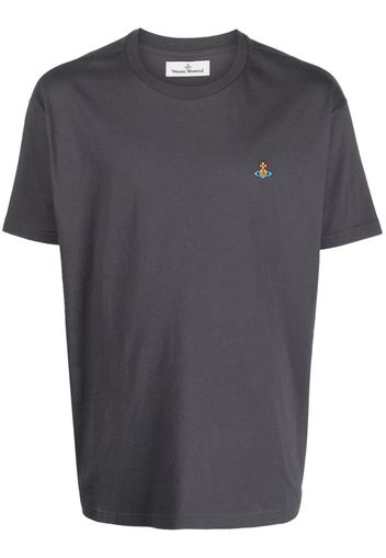 Vivienne Westwood logo-embroidered cotton T-shirt - Grau