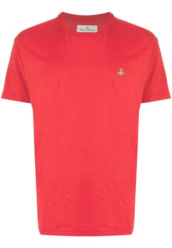 Vivienne Westwood Orb-embroidered cotton T-shirt - Rot | www