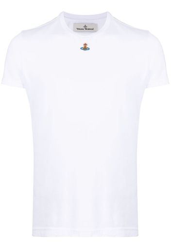 Vivienne Westwood Orb logo-embroidery cotton T-shirt - Weiß