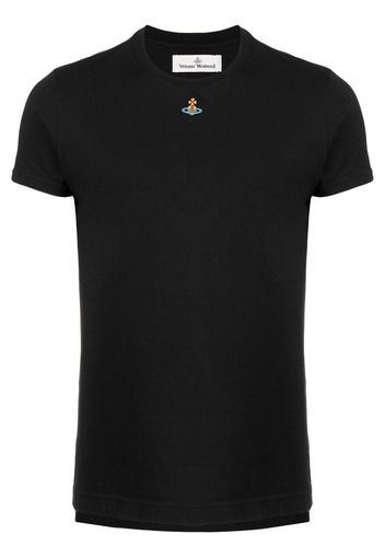 Vivienne Westwood Orb logo-embroidered stretch-cotton T-shirt - Schwarz