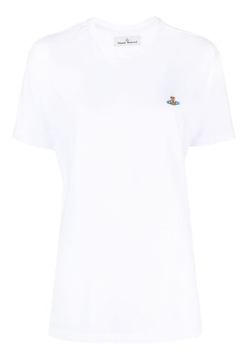 Vivienne Westwood Orb-embroidered cotton T-shirt - Weiß