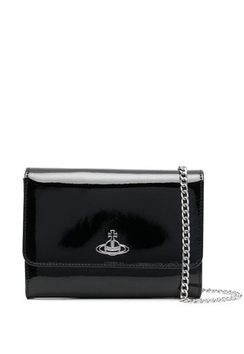 Vivienne Westwood Orb-plaque patent leather bag - Schwarz