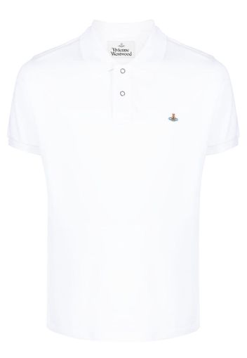 Vivienne Westwood Orb-embroidered organic cotton polo shirt - Weiß