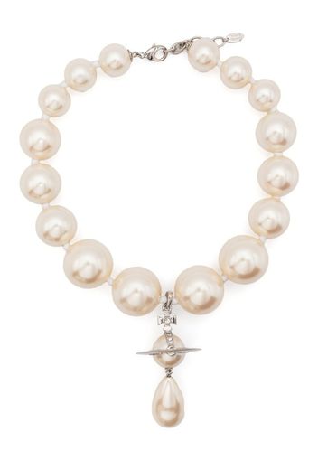 Vivienne Westwood Orb-pendant pearl necklace - Nude