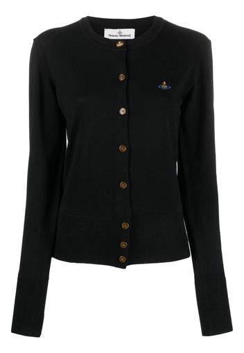 Vivienne Westwood Orb-embroidered wool cardigan - Schwarz