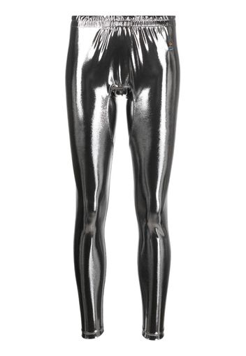 Vivienne Westwood metallic-effect leggings - Silber