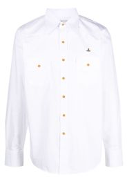 Vivienne Westwood logo-print cotton shirt - Weiß