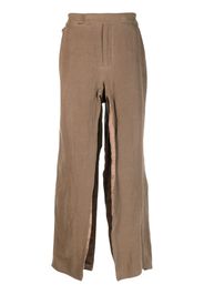 Vivienne Westwood side-slits flared trousers - Braun