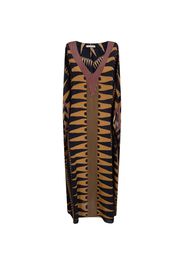 Volantis Roller graphic-print silk kaftan - Schwarz