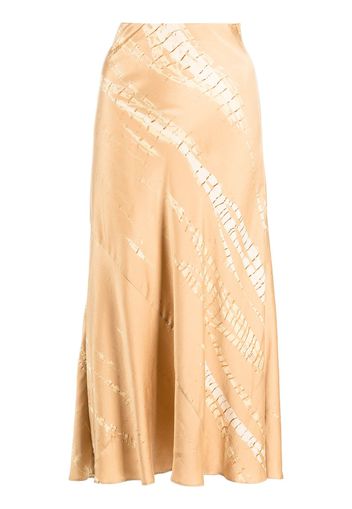 VOZ Bias silk midi skirt - Braun