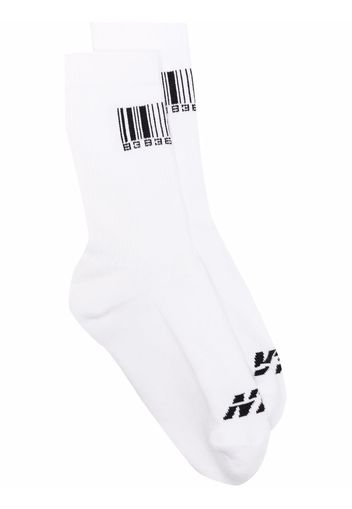 VTMNTS Socken mit Barcode-Print - Weiß