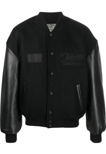 VTMNTS logo-patch long-sleeve bomber jacket - Schwarz