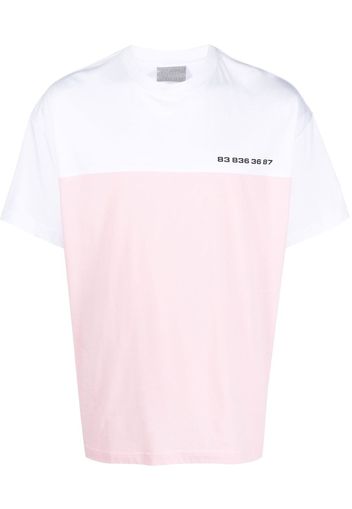 VTMNTS logo-print colour-block T-shirt - Rosa