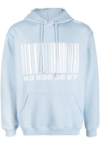 VTMNTS Big Barcode Hoodie - Blau