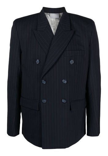 VTMNTS pinstriped double-breasted blazer - Blau
