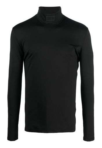 VTMNTS logo-patch roll-neck jumper - Schwarz