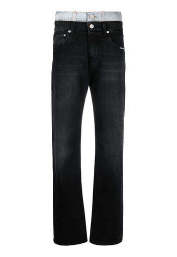 VTMNTS Halbhohe Straight-Leg-Jeans - Blau